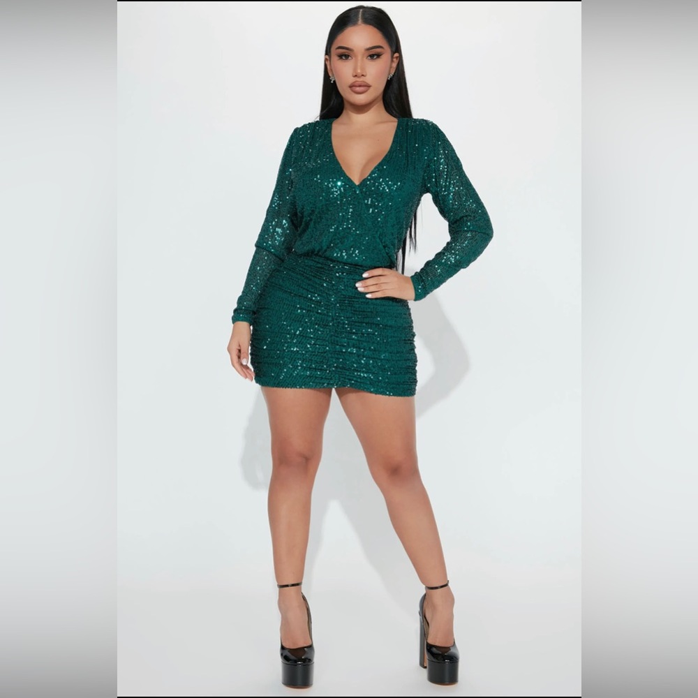 Brand new sequin mini black dress